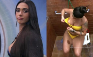Giovanna Lima mostrando os peitos no banho